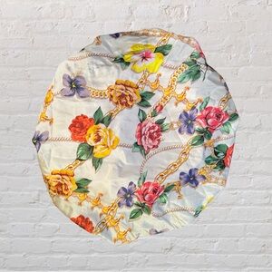 KISS COLORS & CARE Reversible Crepe Silk Hair Bonnet SUPER JUMBO Floral Design
